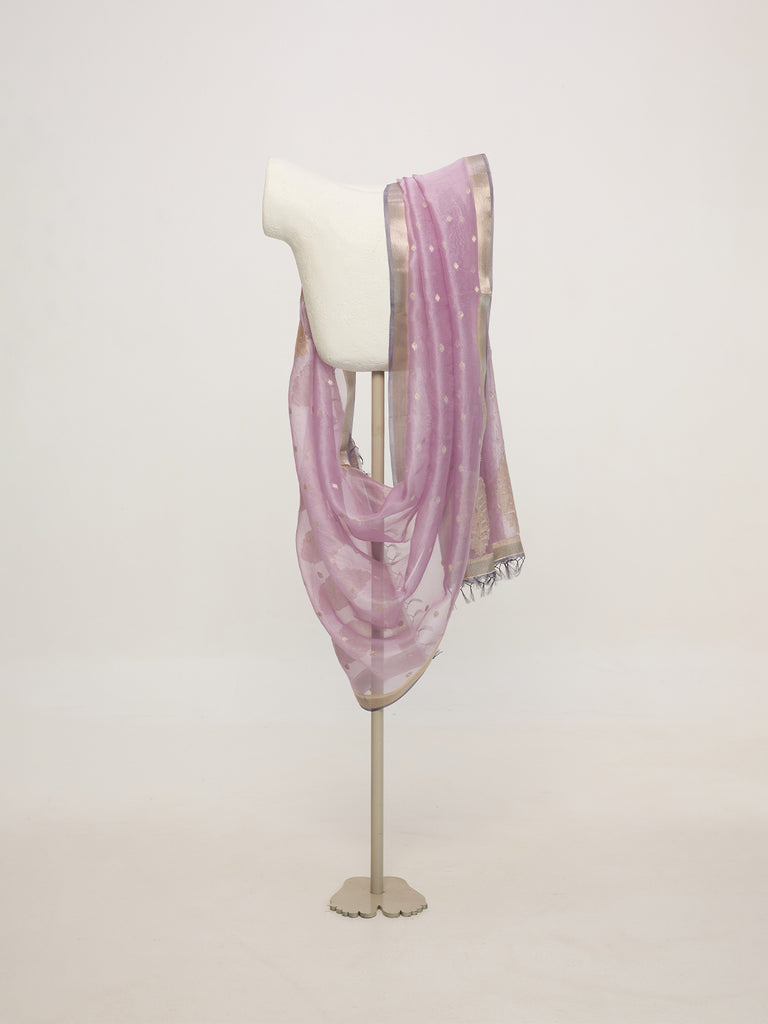 Handwoven Dusty Mauve Dupatta