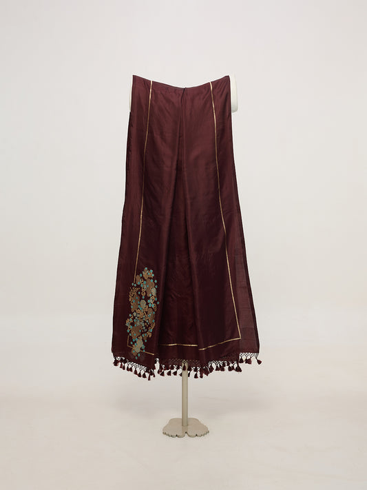 Handwoven Brown Cutwork Dupatta