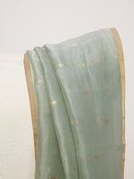 Handwoven Dusty Blue Cutwork Dupatta
