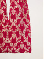 Deep Red Banarasi Potli Bag