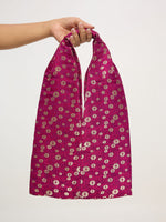 Berry Pink Banarasi Potli Bag