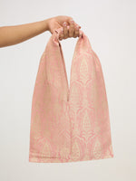 Peach Banarasi Potli Bag