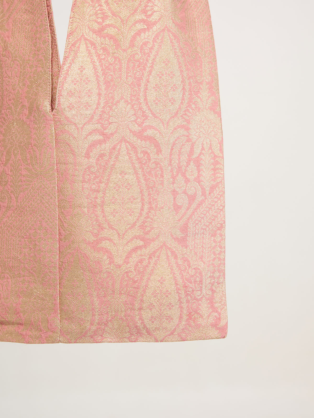Peach Banarasi Potli Bag