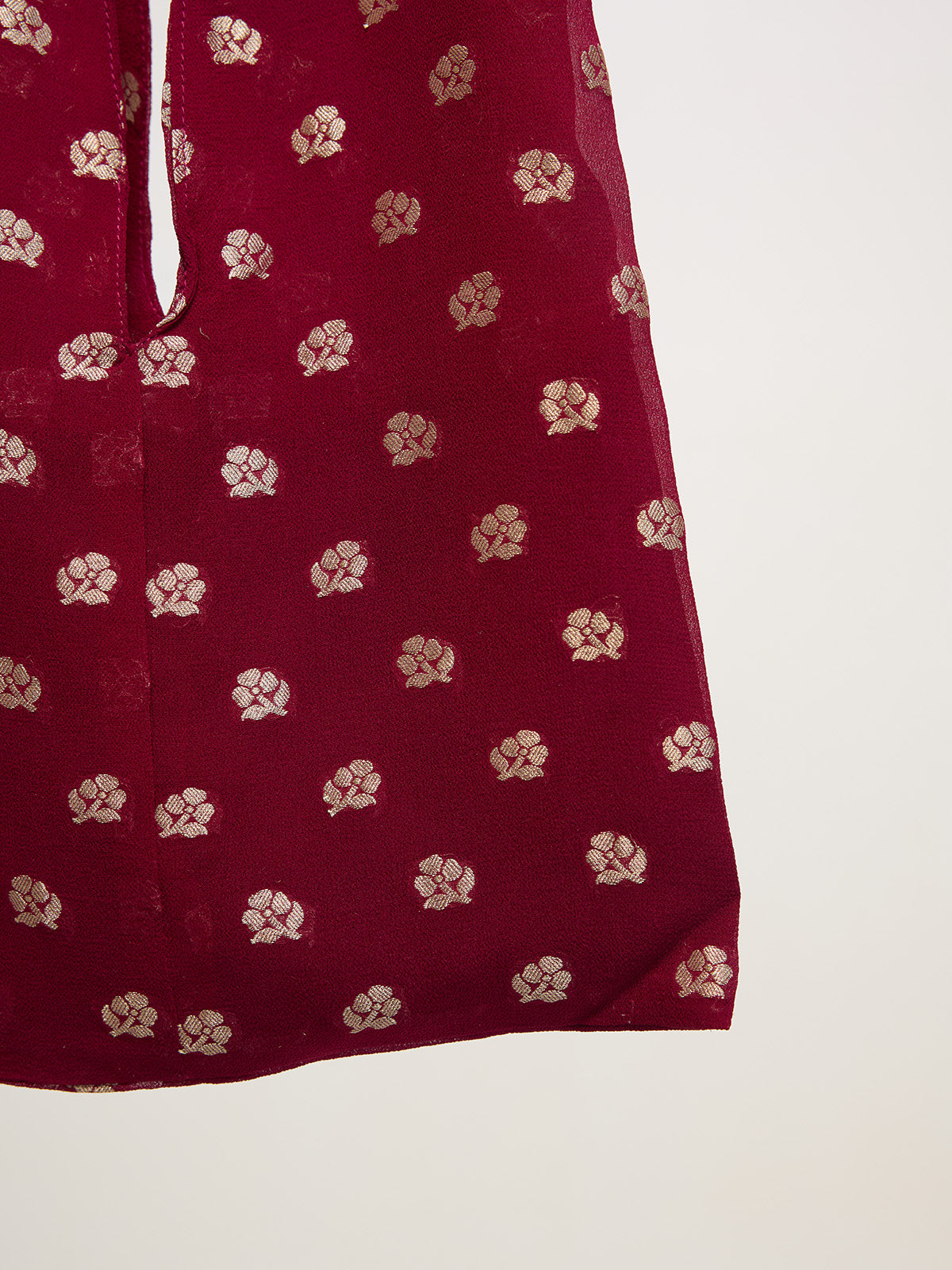 Maroon Banarasi Potli Bag