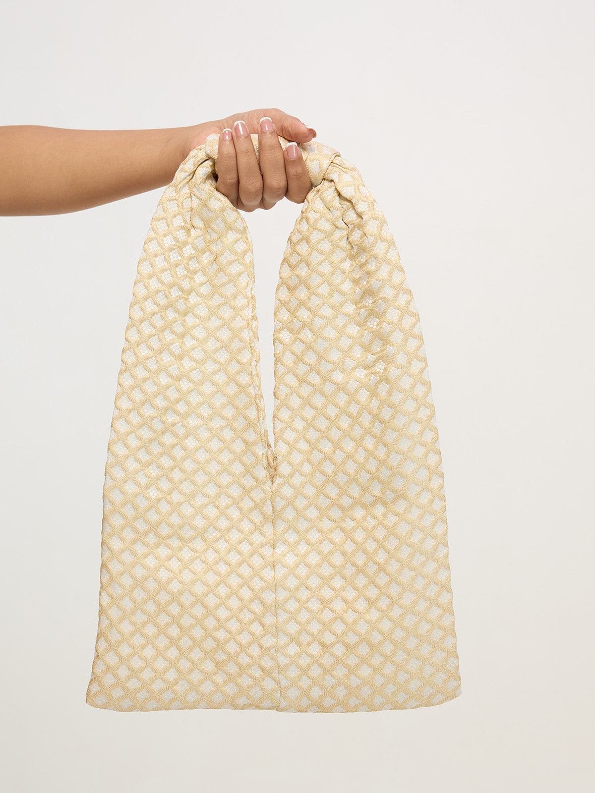 Off-White Banarasi Potli Bag