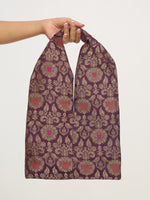 Aubergine Banarasi Potli Bag