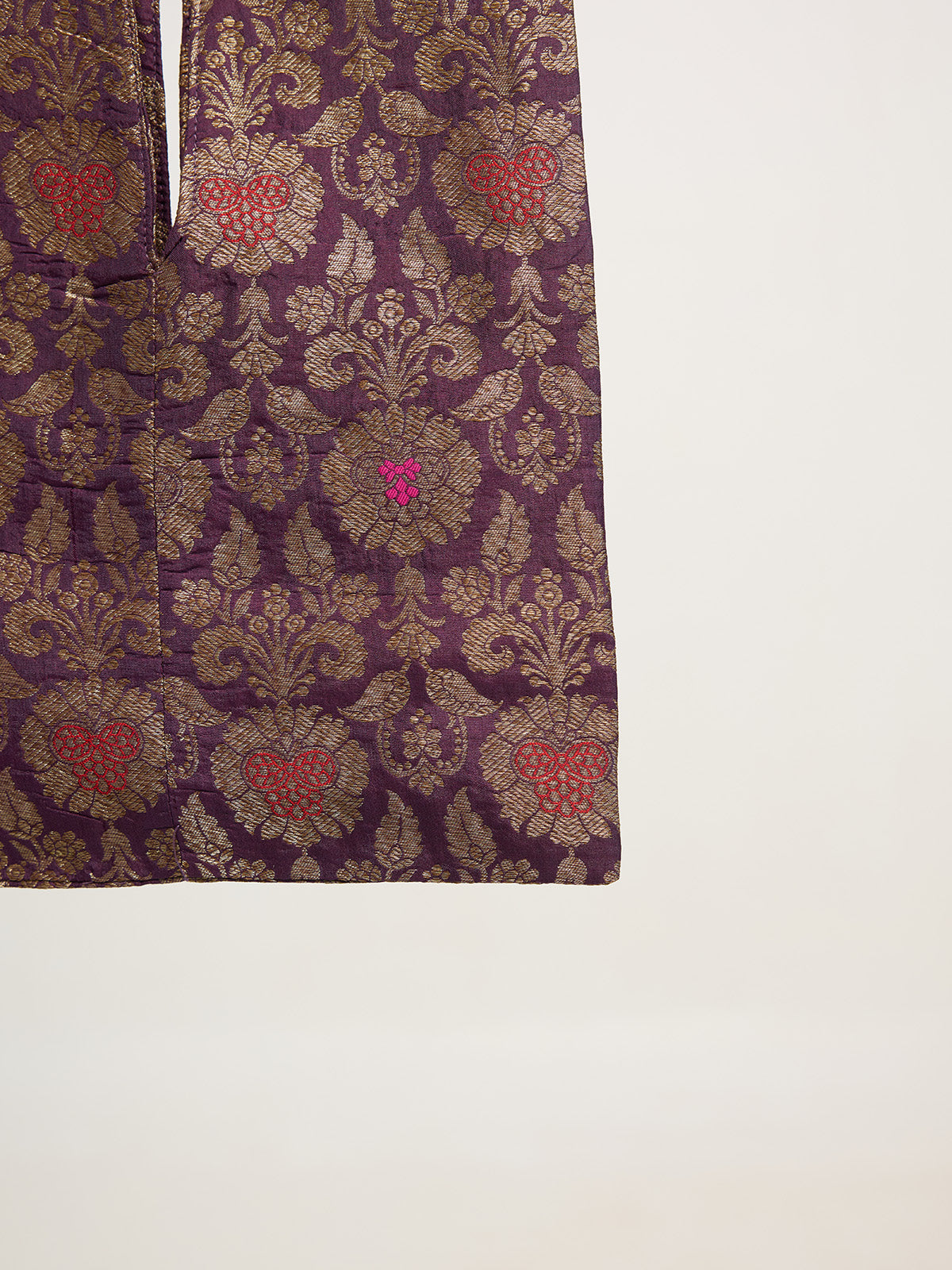 Aubergine Banarasi Potli Bag
