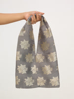 Ash Grey Banarasi Potli Bag