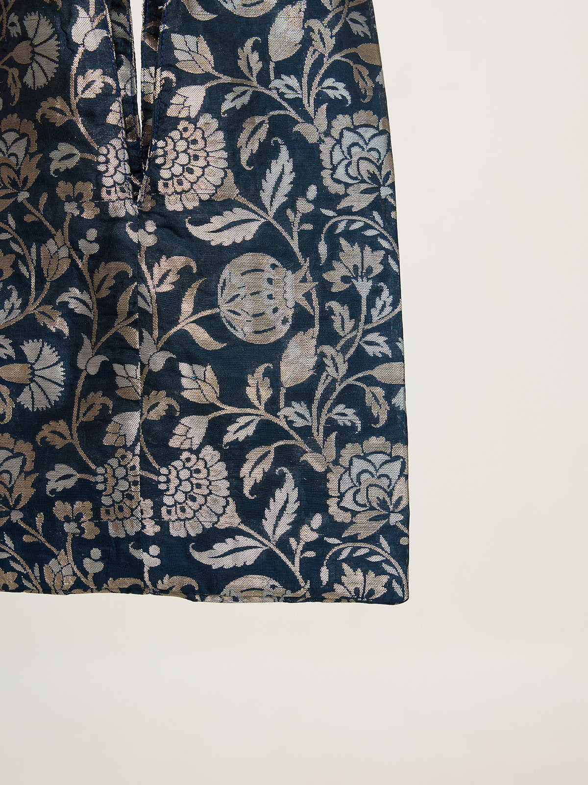 Blue & Gold Banarasi Potli Bag