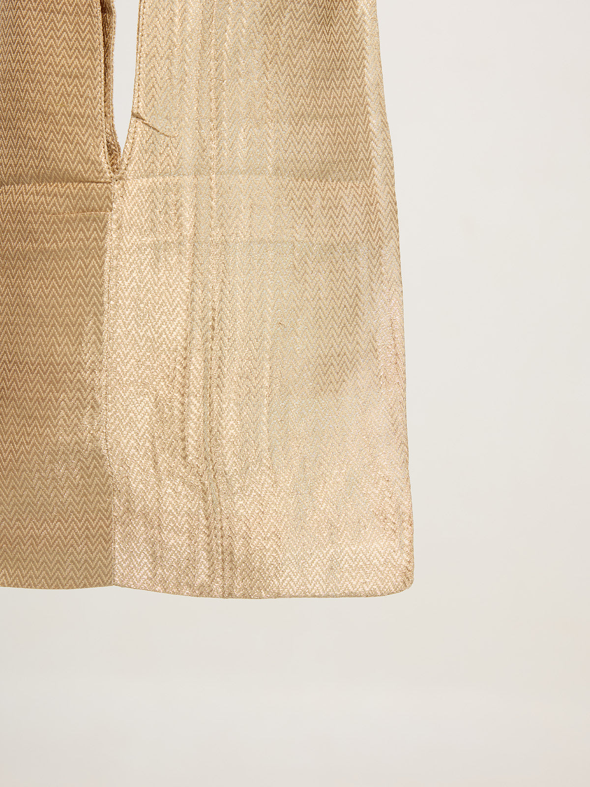 Pale Gold Banarasi Potli Bag