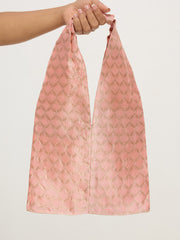 Coral Pink Banarasi Potli Bag