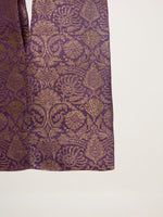 Deep Orchid Banarasi Potli Bag