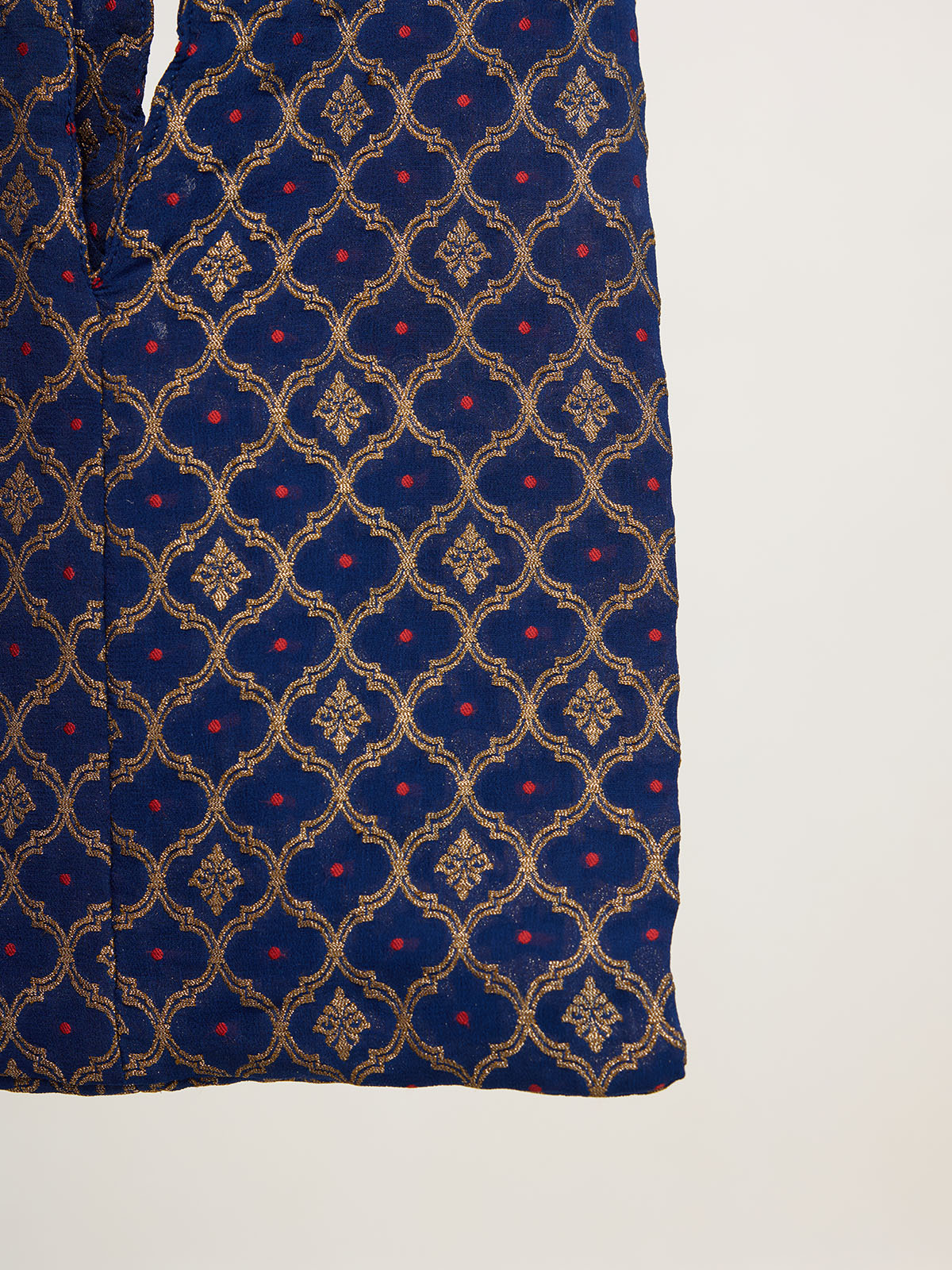 Midnight Blue Banarasi Potli Bag
