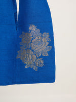 Dark Blue Banarasi Potli Bag