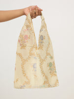 Ivory Banarasi Potli Bag