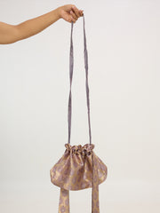 Champagne Gold Banarasi Potli Bag