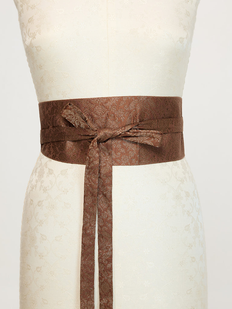Handwoven Brown Banarasi Belt