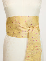 Handwoven Pale Mustard Banarasi Belt