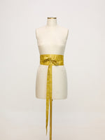 Handwoven Canary Yellow Banarasi Belt