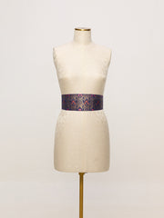Handwoven Navy Blue Banarasi Belt