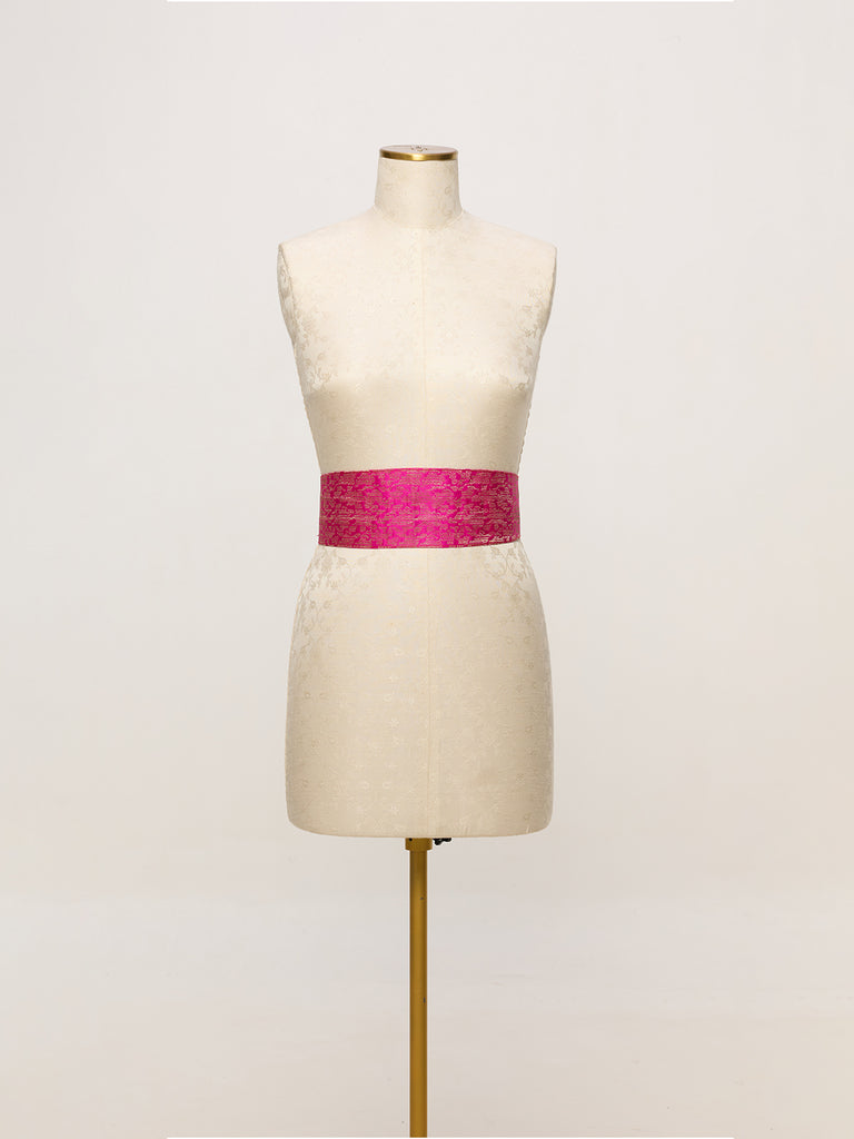 Handwoven Hot Pink Banarasi Belt