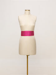 Handwoven Hot Pink Banarasi Belt