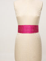 Handwoven Hot Pink Banarasi Belt