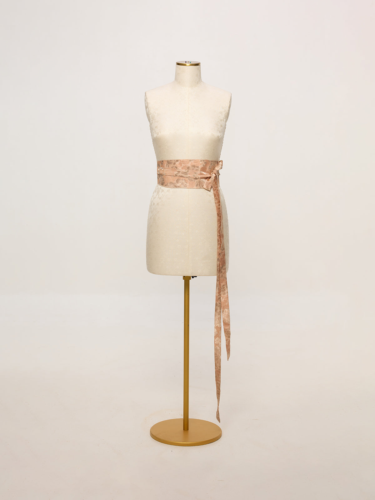 Handwoven Powder Peach Banarasi Belt