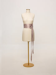 Handwoven Blush Pink Banarasi Belt
