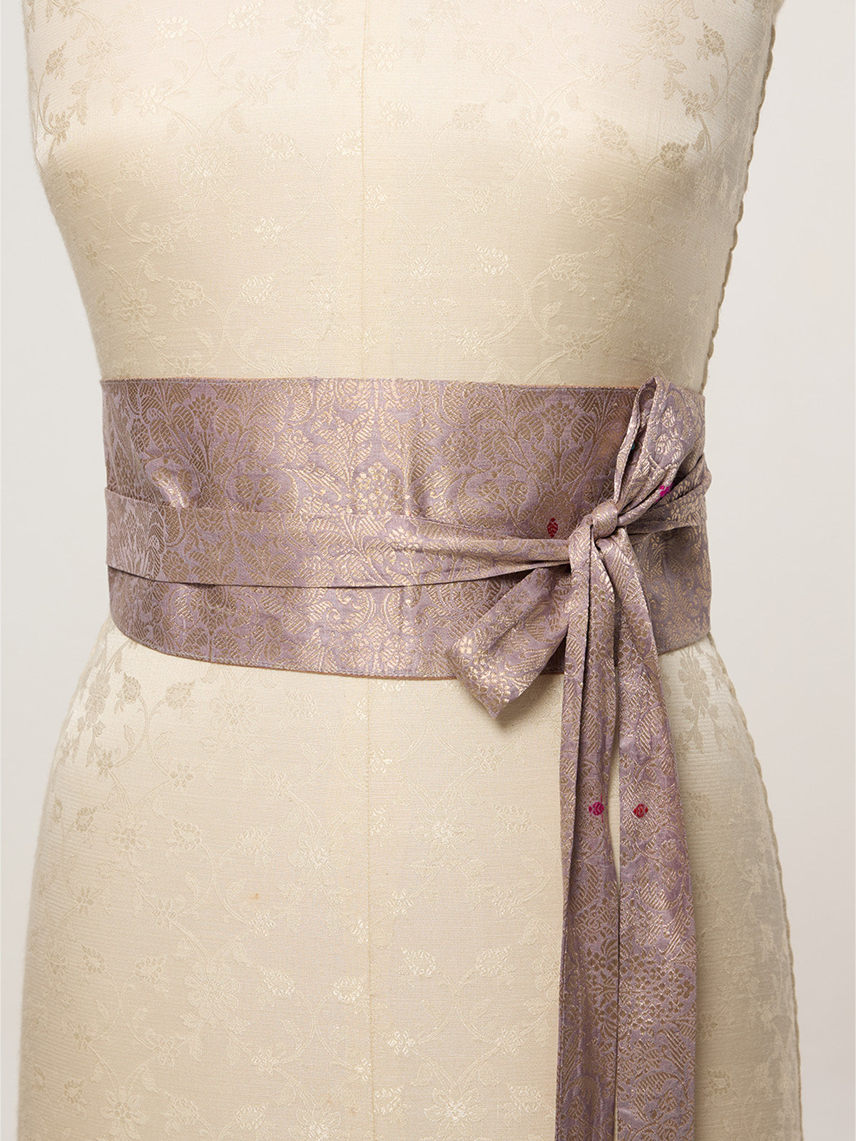 Handwoven Blush Pink Banarasi Belt