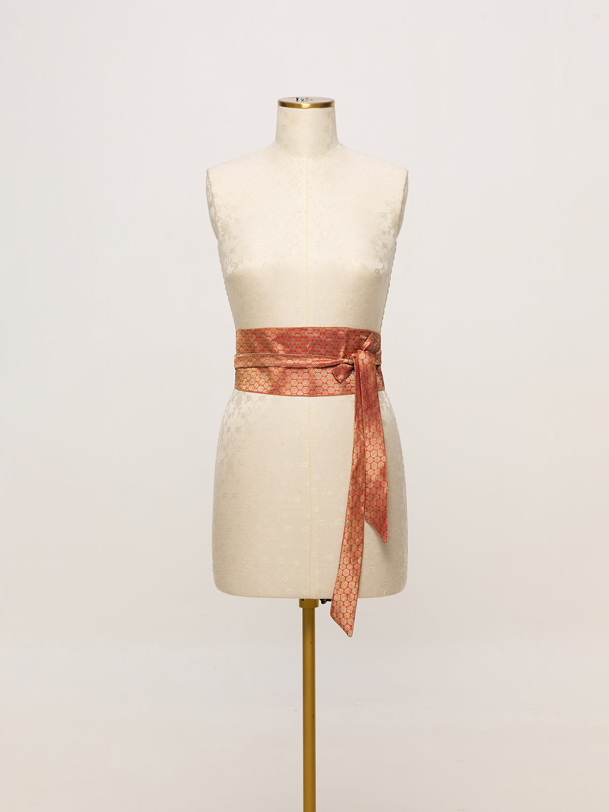 Handwoven Orange Banarasi Belt