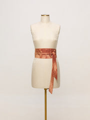 Handwoven Orange Banarasi Belt
