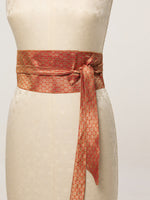 Handwoven Orange Banarasi Belt