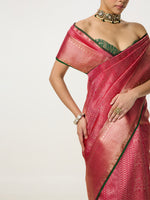 Handwoven Blush Pink Kanjivaram Saree