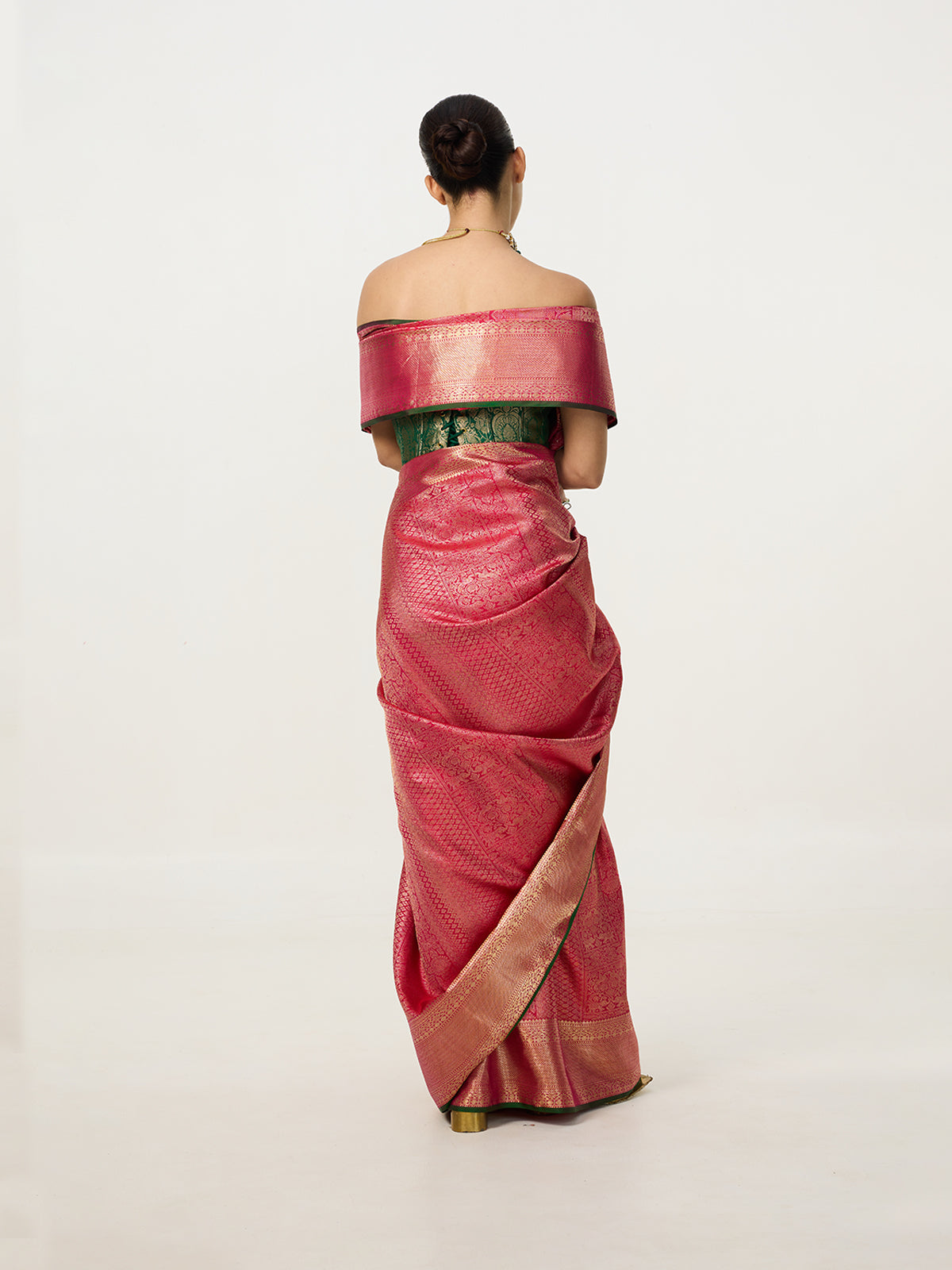 Handwoven Blush Pink Kanjivaram Saree