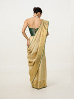 Handwoven Ivory-Gold Kanjivaram Saree