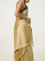 Handwoven Ivory-Gold Kanjivaram Saree