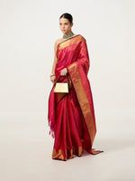 Handwoven Deep Pink Kanjivaram Saree