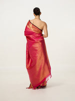 Handwoven Deep Pink Kanjivaram Saree