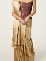 Handwoven Gold Kanjivaram Saree