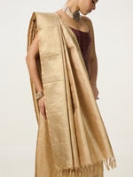Handwoven Gold Kanjivaram Saree