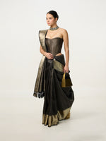 Handwoven Black Kanjivaram Saree