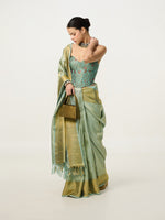 Handwoven Light Green Kanjivaram Saree