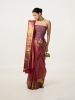 Handwoven Fuchsia Pink Kanjivaram Saree