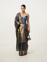 Handwoven Deep Blue Kanjivaram Saree