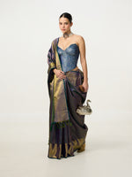 Handwoven Deep Blue Kanjivaram Saree
