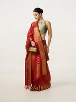 Handwoven Red Kanjivaram Saree