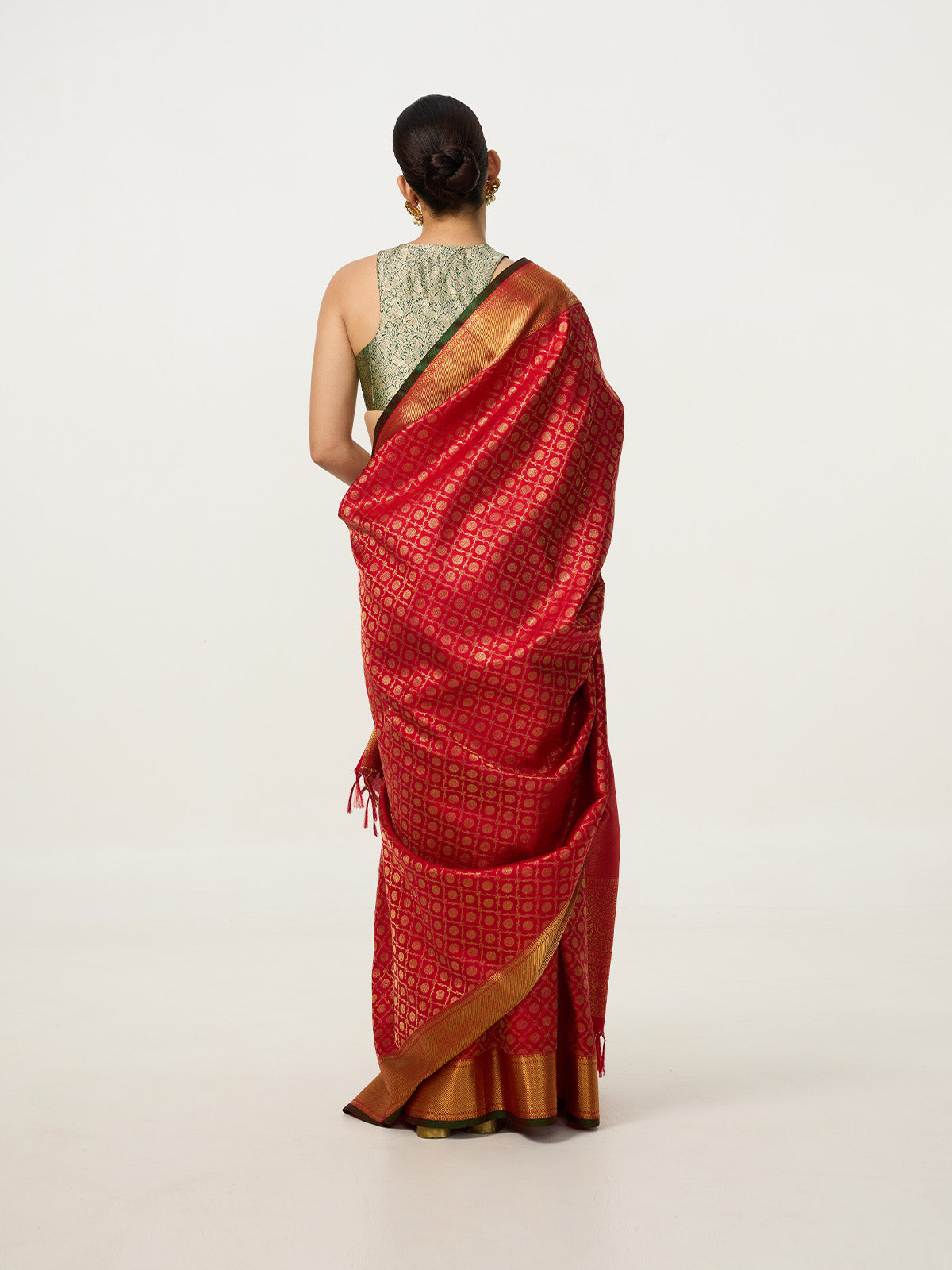 Handwoven Red Kanjivaram Saree