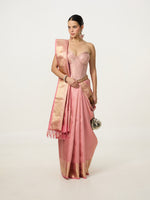 Handwoven Pink Kanjivaram Saree