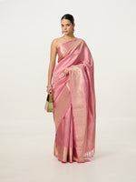Handwoven Pink Kanjivaram Saree